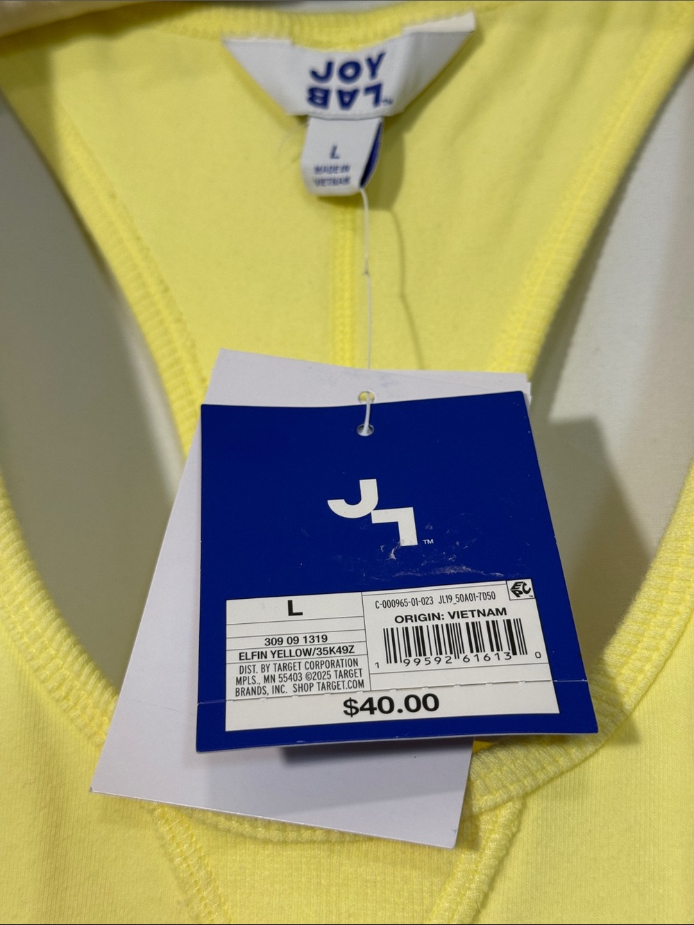 JoyLab Bright Yellow Racerback Mini Dress - Picture 2 of 6